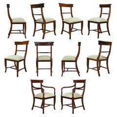 Twist Back Chairs, Set of 10