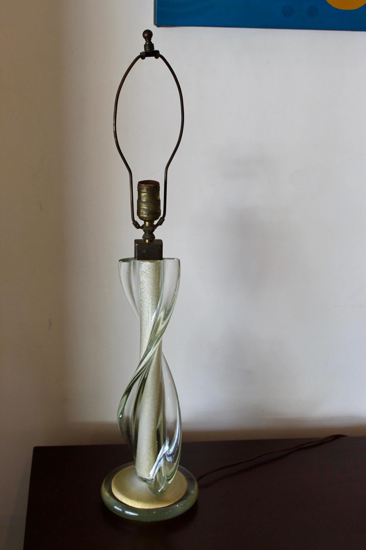 Lámpara de mesa Twist Camer Glass, Italia en Bueno estado para la venta en San Pedro Garza Garcia, Nuevo Leon