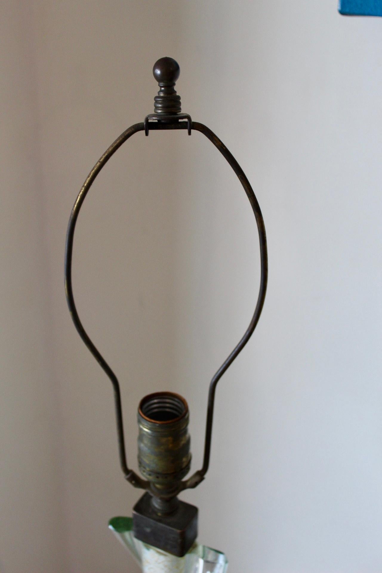 Lámpara de mesa Twist Camer Glass, Italia Latón en venta