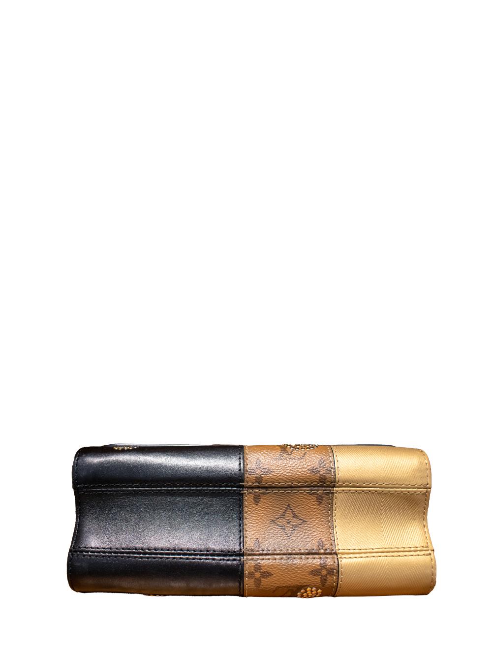 Brown Twist Chain leather handbag