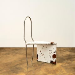 Twist Chair in Stainless Steel and Cowhide by Animate Objects