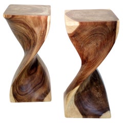 'Twist Coeur' Wood Twist High Stools or Pedestals