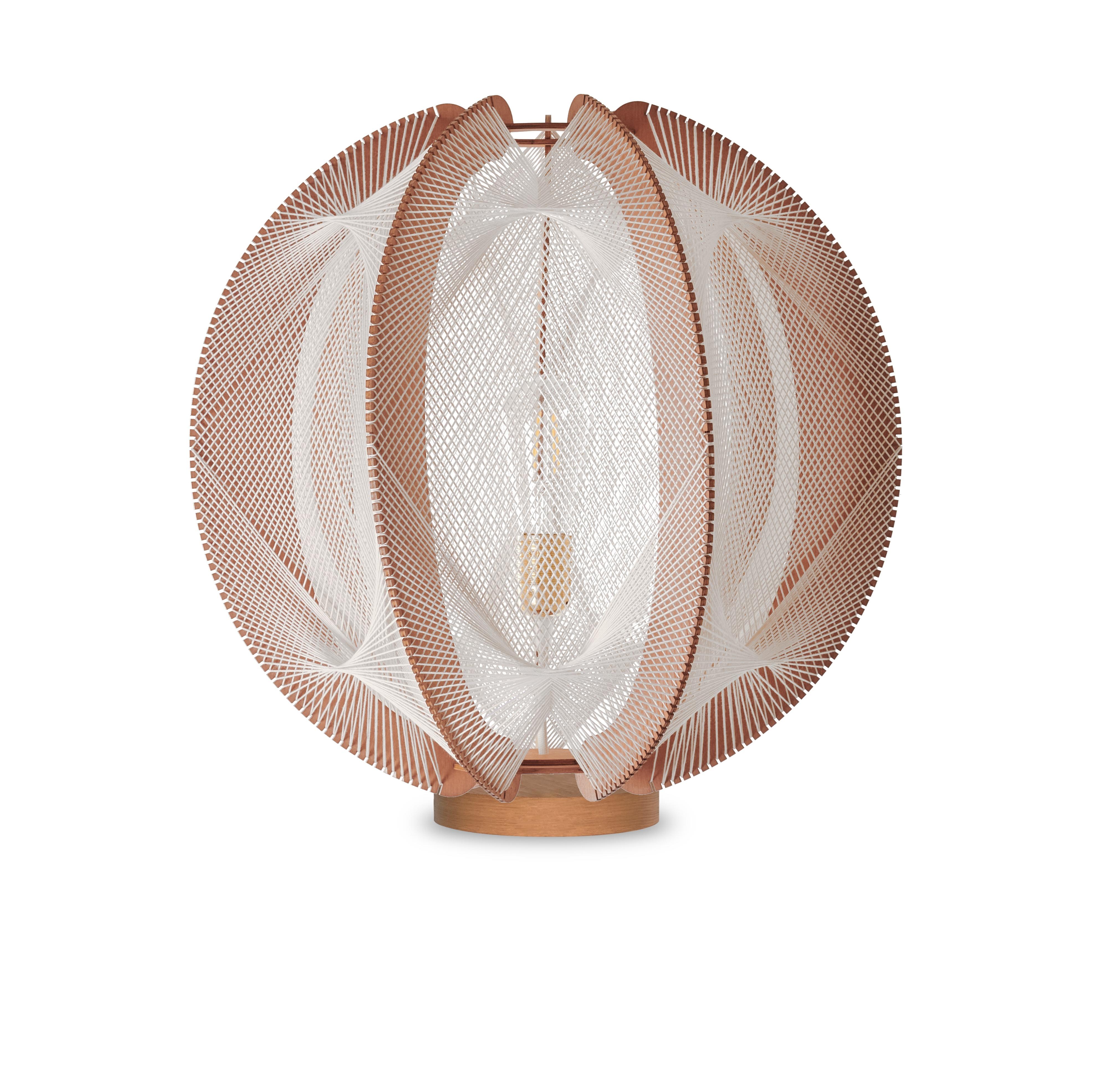 Twist Croisé Astrofi Table Lamp by LAFABLIGHT
Dimensions: D 49 x H 50 cm
Materials: Wooden structure woven with ecru cotton, Textile cable with metal, wood rosette.

LAFABLIGHT was born from a meeting between two design enthusiasts with common