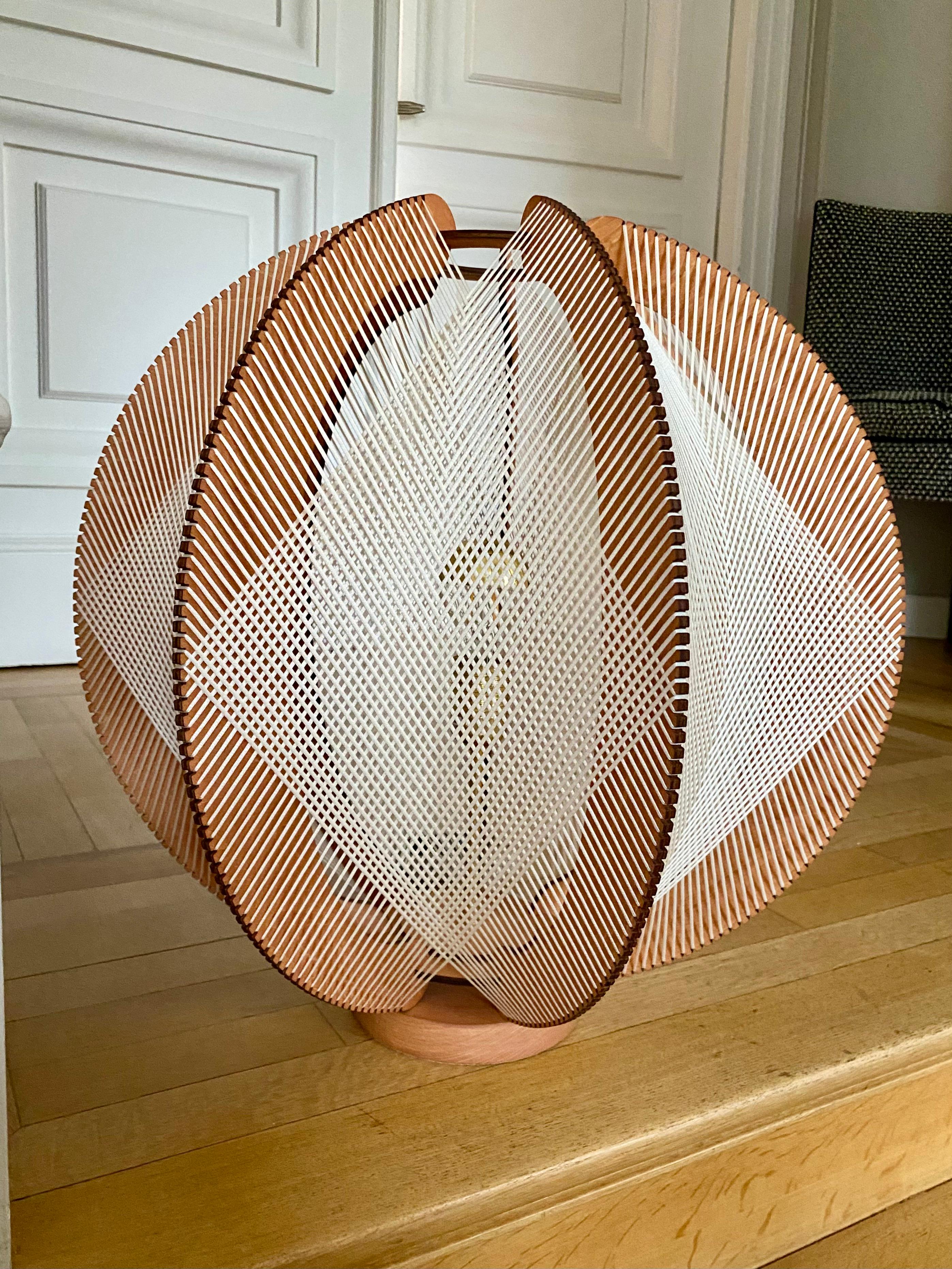 French Twist Croisé Astrofi Table Lamp by LAFABLIGHT For Sale