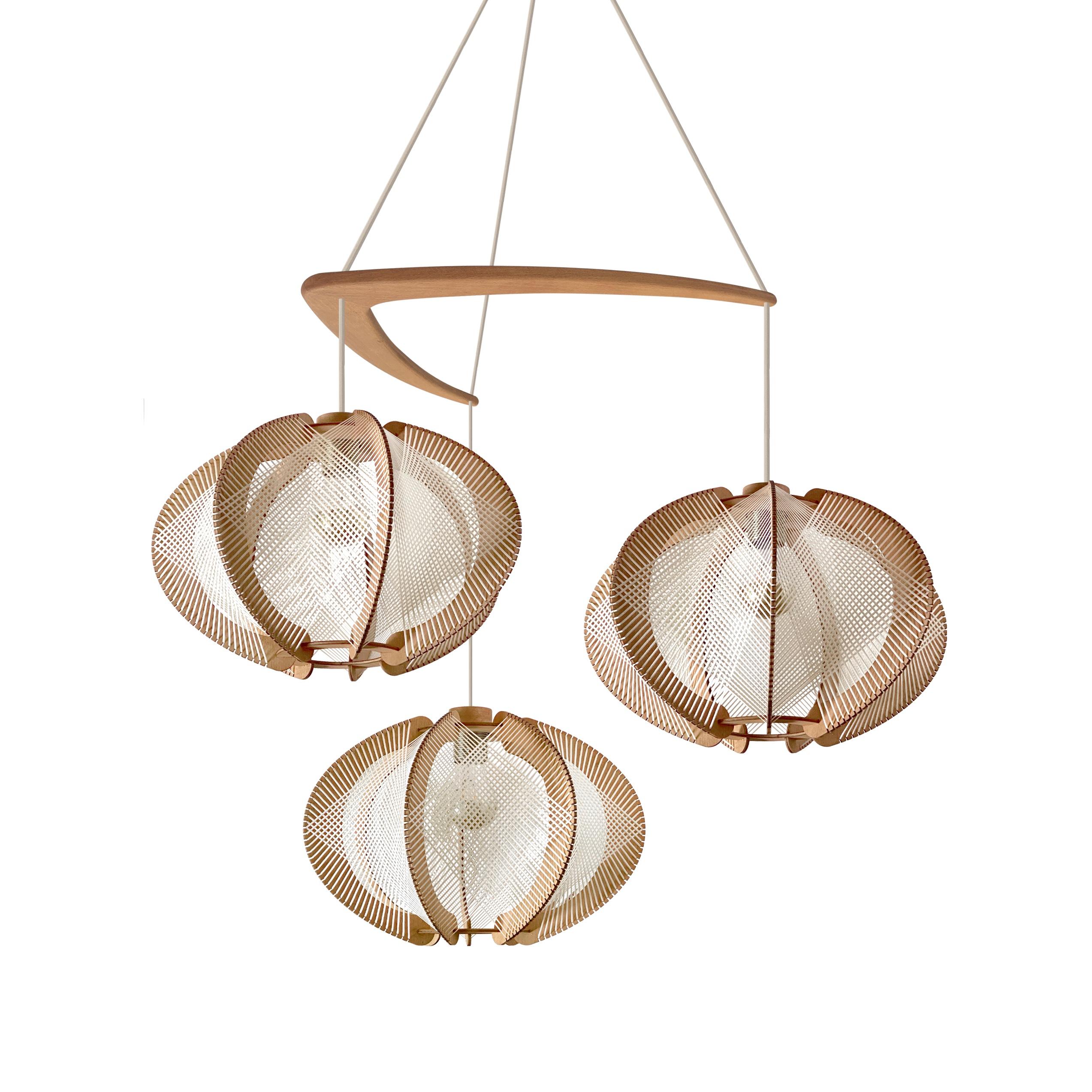 Postmoderno Lampadario Twist Croisé Echino di LAFABLIGHT in vendita