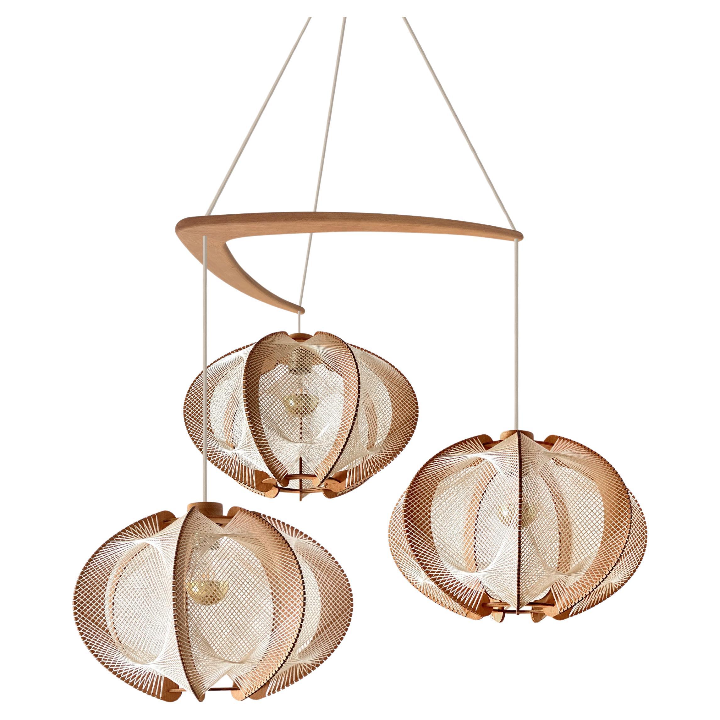 Twist Croisé Echino Chandelier by LAFABLIGHT