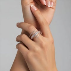 Twist Diamond 14K (or 18k upon request) Yellow Gold Open Wrap Ring
