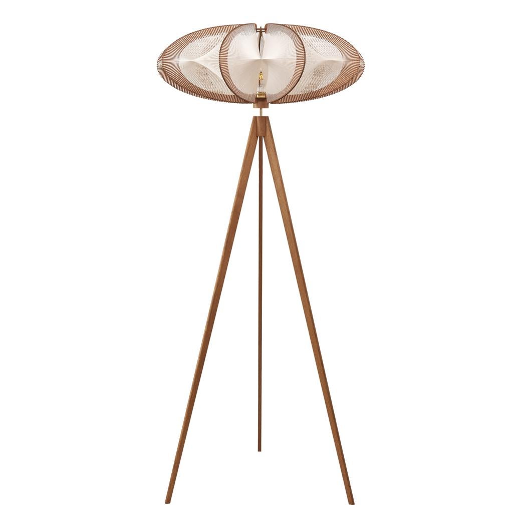 Twist Etiola Floor Lamp by LAFABLIGHT
Dimensions: D 80 x H 175 cm
Materials: Wooden structure woven with ecru cotton, cable with wall plug.

LAFABLIGHT was born from a meeting between two design enthusiasts with common values, sharing the same