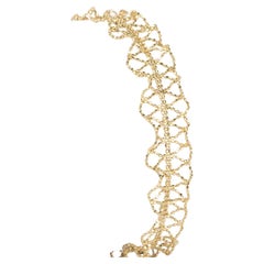 Twist French Lace-Like Bracelet 18K Gold