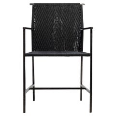 Silla Twist & Knot Negra de Cuerda con Patas de Latón, Viya by Vikram Goyal