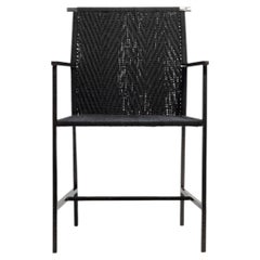 Silla Twist & Knot Negra de Cuerda con Patas de Latón, Viya by Vikram Goyal