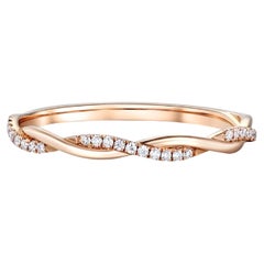 Twist Moissanit 14k Gold Ringband