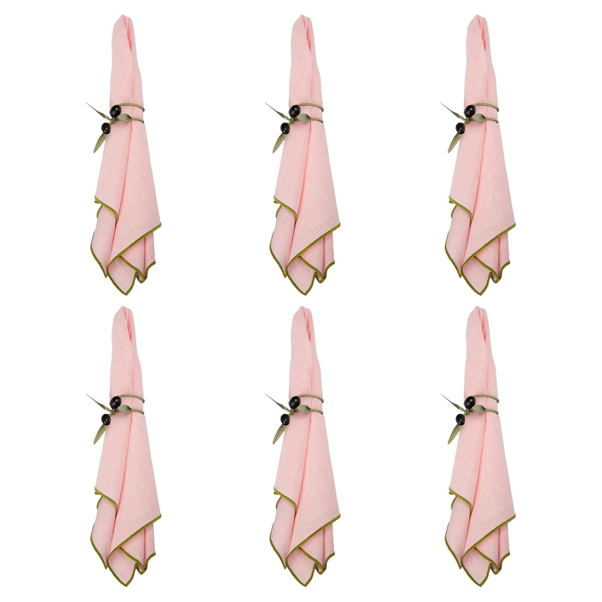 Twist of Provence: Olive Branch Napkin Rings, set of 6