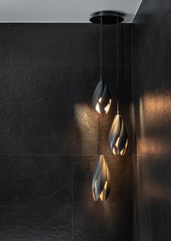 Twist Pendant, Matte Black / Copper Lustre, Large