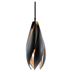 Twist Pendant, Matte Black / Copper Lustre, Large