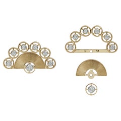 Twist Reflection Diamond Petite Double Jacket Earrings in 18K Gold