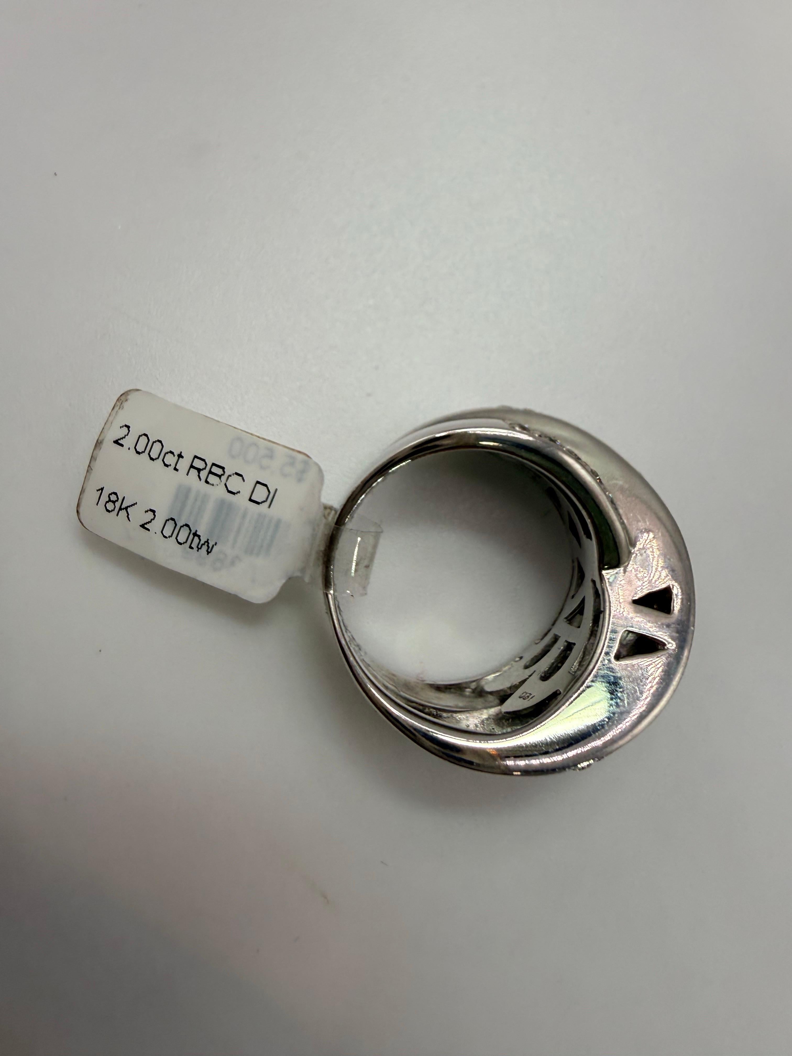 da uomo o donna Anello Twist Anello con diamante da 2 carati in oro 18Kt in vendita