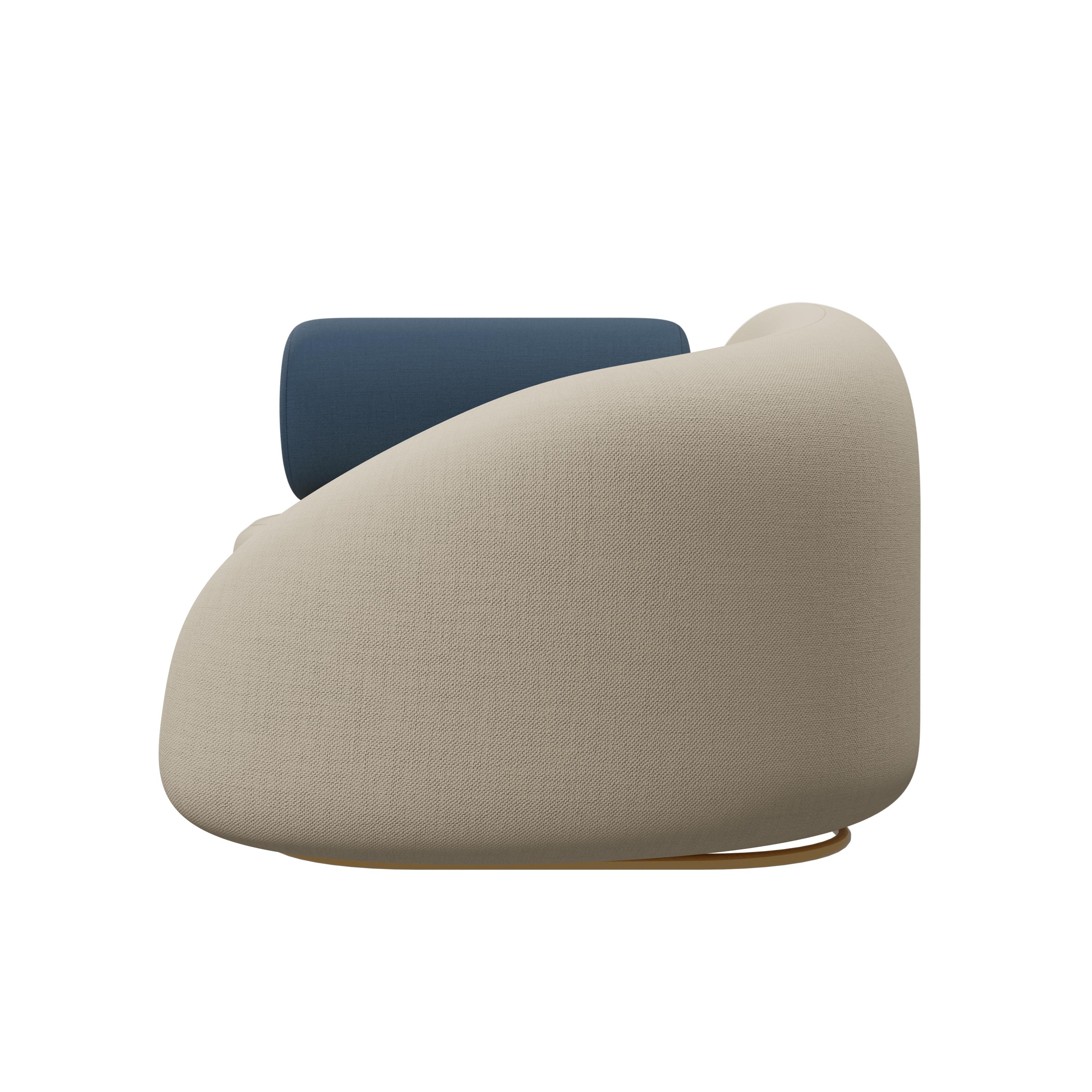 Portugais Canapé Twist en tissu beige fabriqué à la main par Murmurio en vente