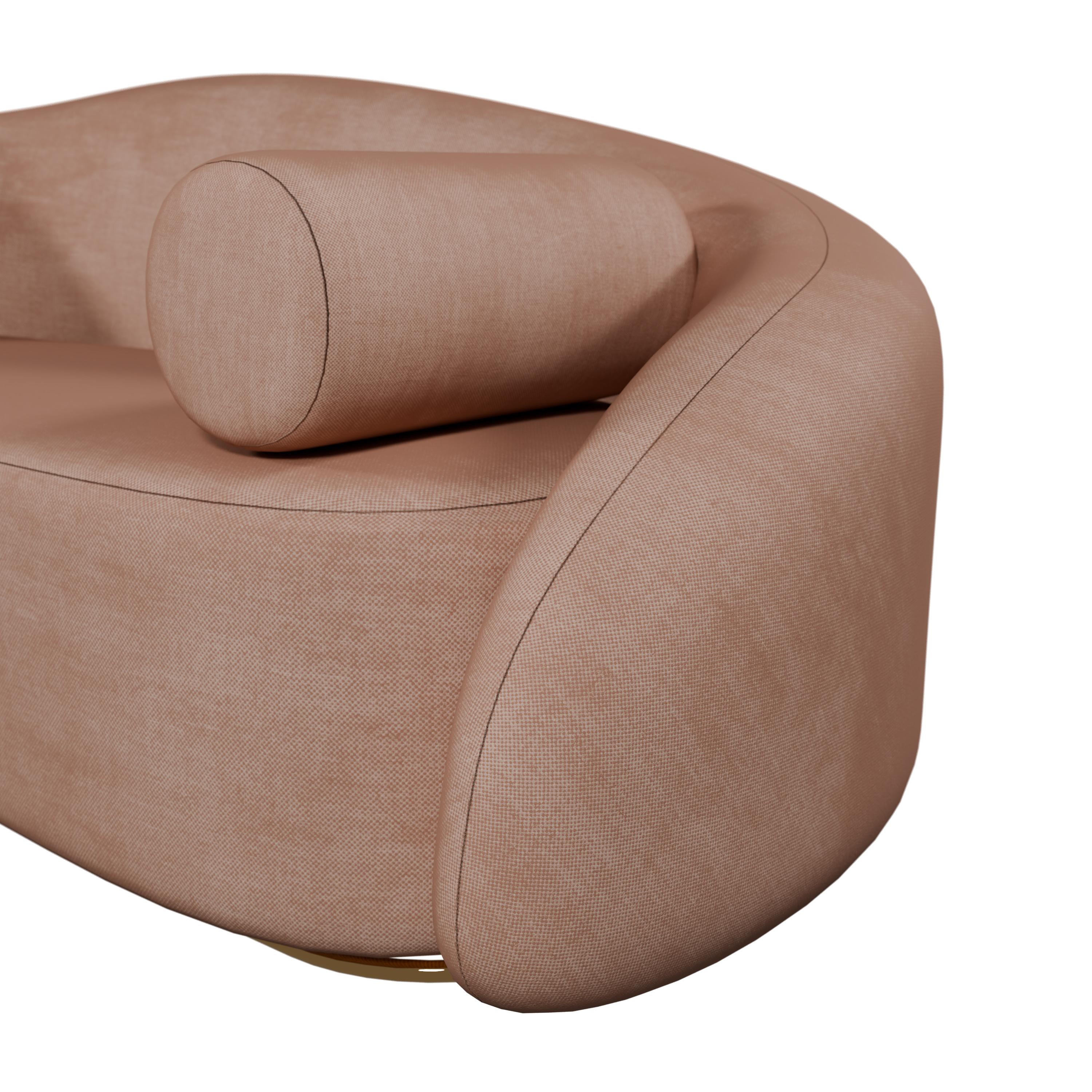 Metalwork Twist sofa in Easy clean - Coral  handcrafted by Murmurio For Sale