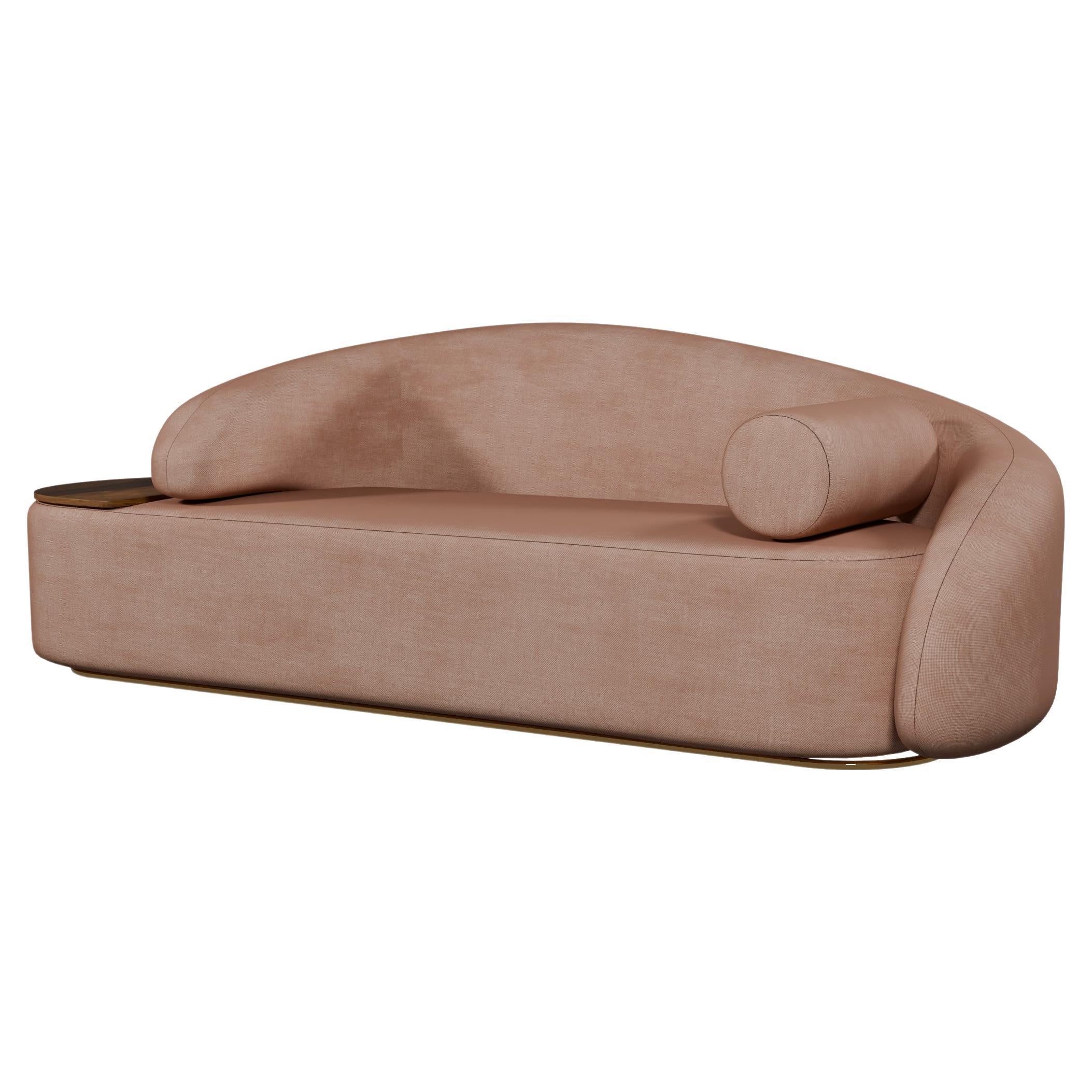 Twist sofa in Easy clean - Coral  handcrafted by Murmurio For Sale
