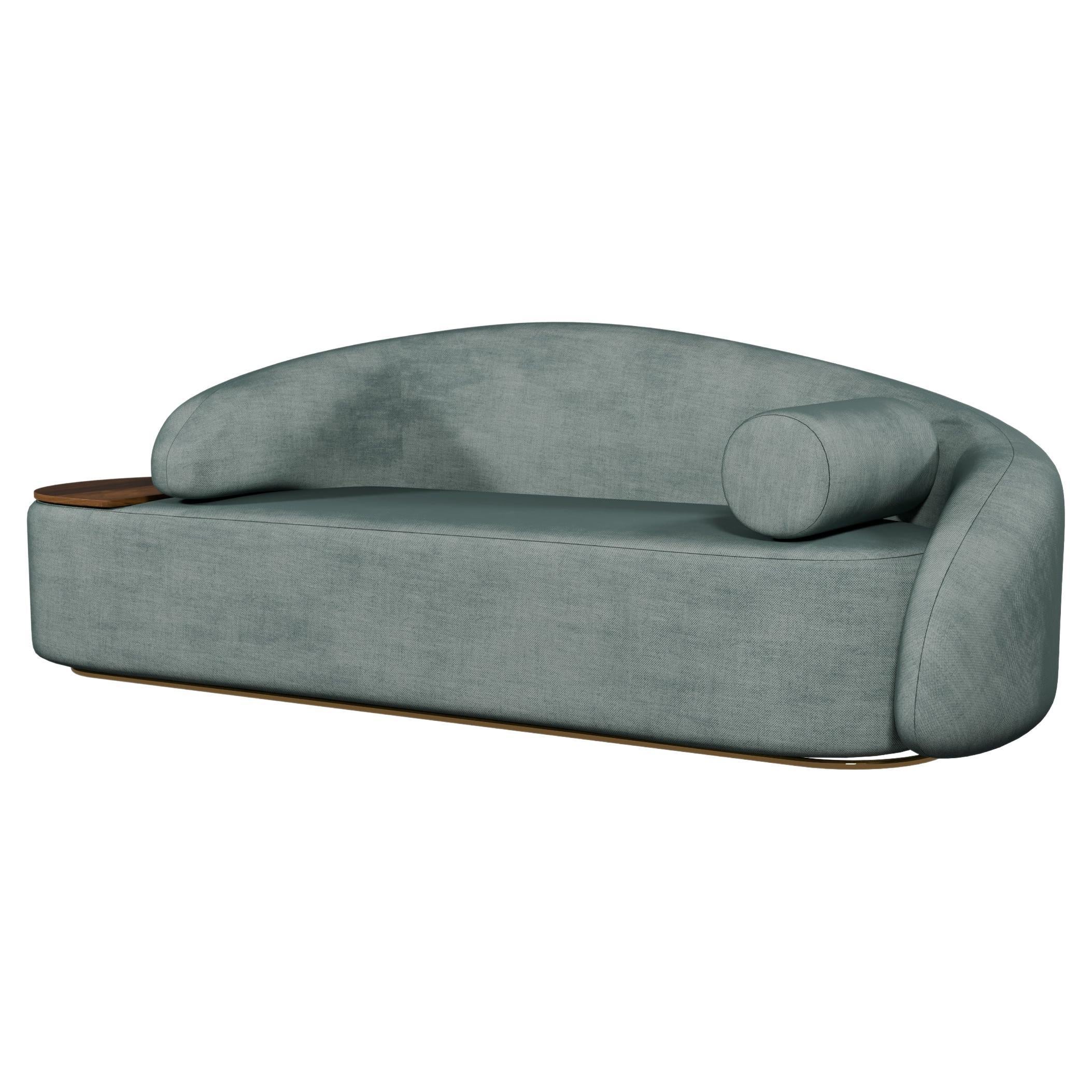 Twist sofa in Easy Clean - Teal  handcrafted by Murmurio For Sale