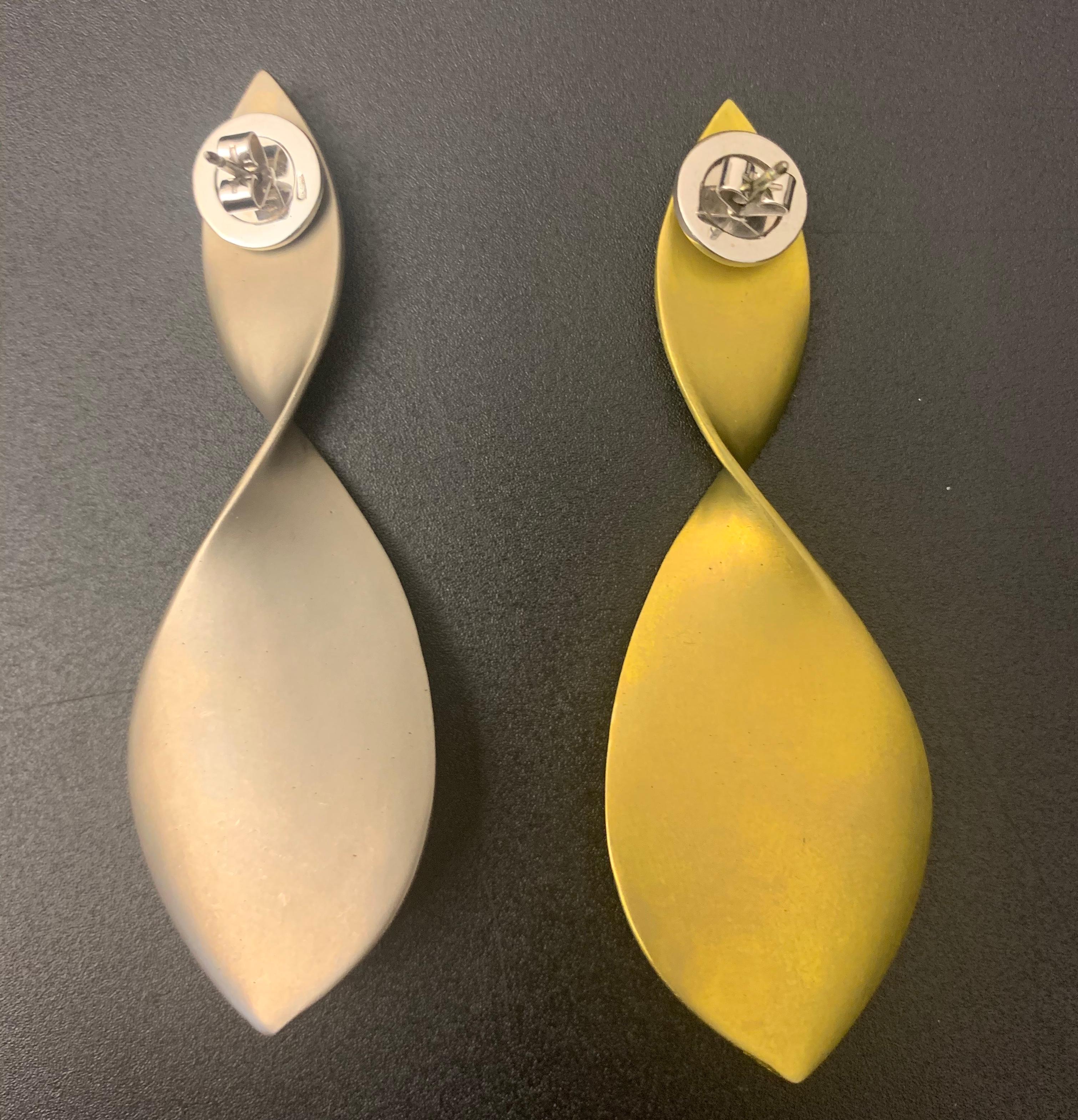 titanium twist earrings