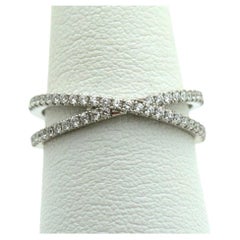 Fede nuziale a spirale in oro 18KT 0,55ct diamanti naturali VS chiarezza F colore misura 6