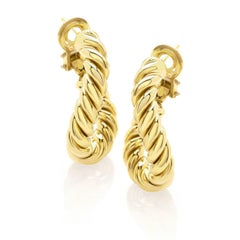 Boucles d'oreilles torsadées en or jaune 18 carats - Collection ROPE*