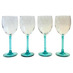 Copas de Vino con Tallo de Aqua Torcido de Cristal D'Arques - Durand - Set de 4