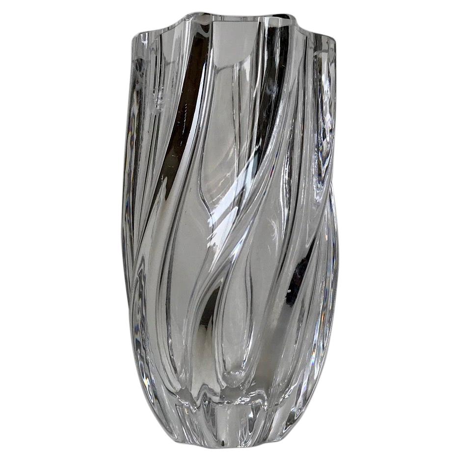 Twisted Art Glass Vase by Anna Ehrner for Kosta Boda, 1980s For Sale