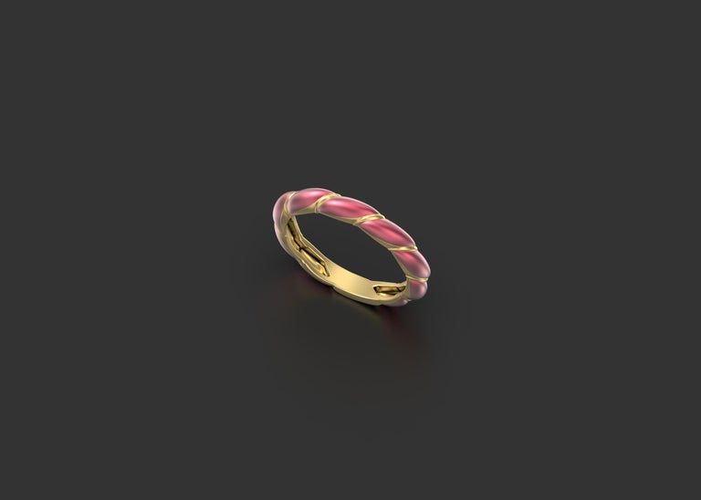 Customizable Twisted Band Ring, 14ct Yellow Gold For Sale at 1stDibs