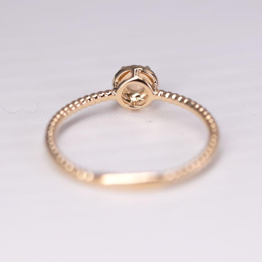 Women's or Men's Twisted Band Round Australian Solid Opal Ring in 14K Yellow Gold For Sale