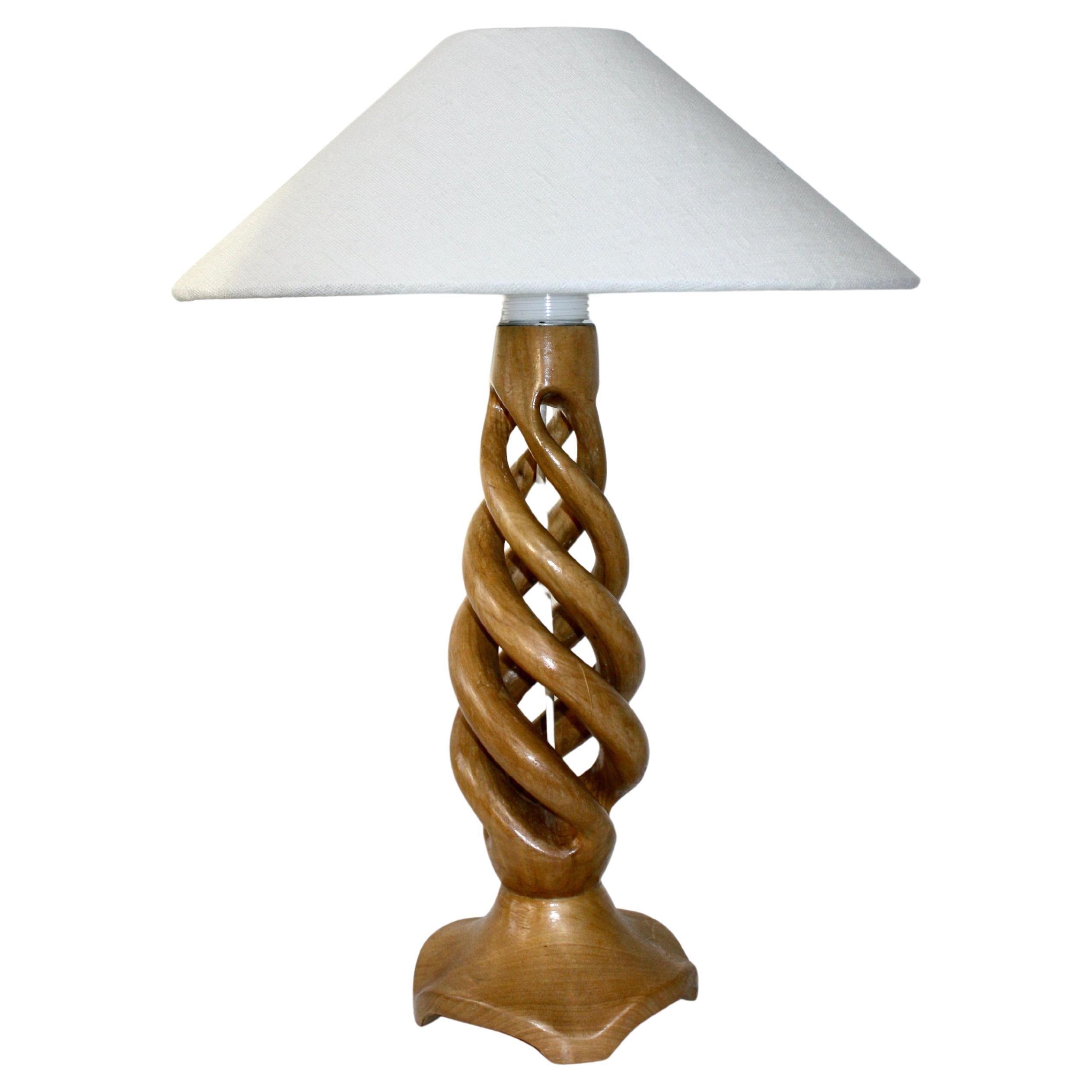 Twisted Birch Table Lamp 1960s