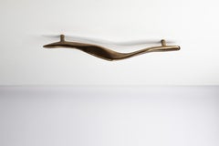 Griff aus gedrehtem Messing, antikvergoldet 49 cm x ø 3,5 cm