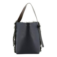 Twisted Cabas Tote Fur and Leather Small