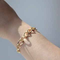 Twisted Cable 18K Yellow Gold Chain Bracelet
