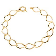 Twisted Cable 18K Yellow Gold Chain Bracelet