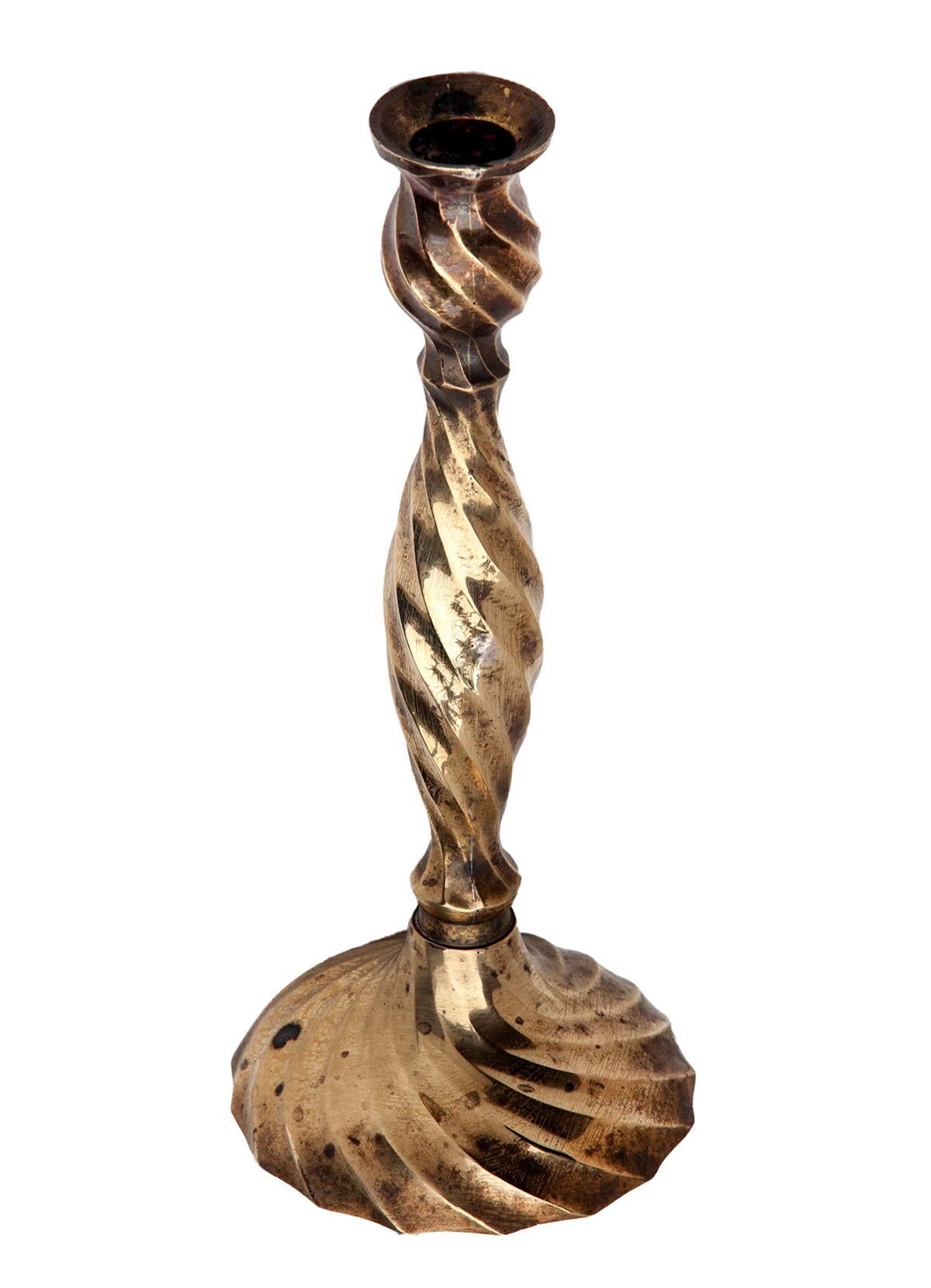 Twisted Candlesticks a pair For Sale 2