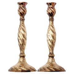 Twisted Candlesticks a pair
