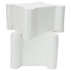 Twisted Castle Ceramic Side Table & Stool in Marshmallow by Bzippy