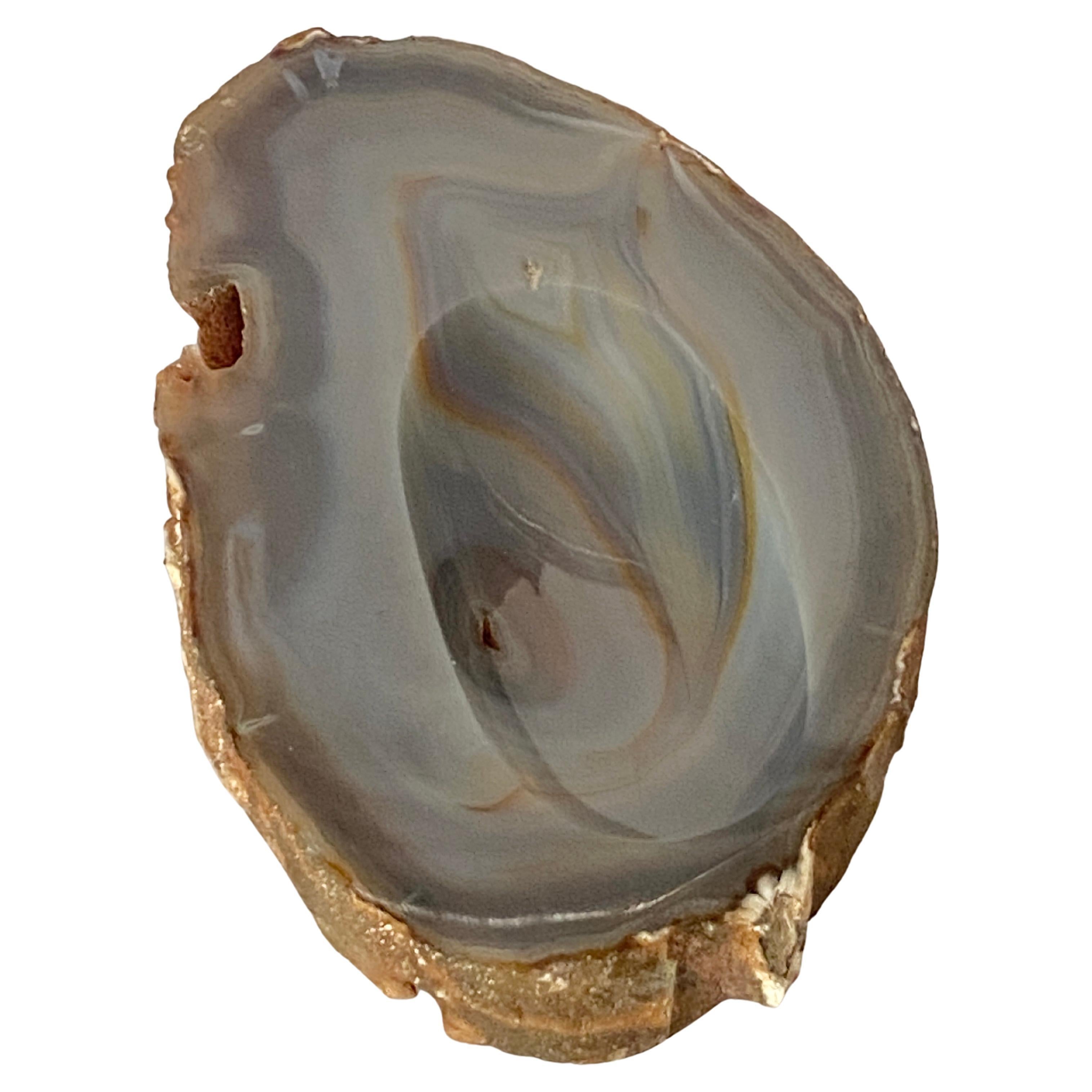 Twisted Agate Ashtray, White Color, France, 1960