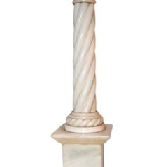 Twisted Column Alabaster Lamps