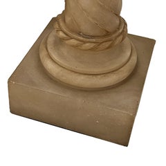 Twisted Column Alabaster Table Lamps