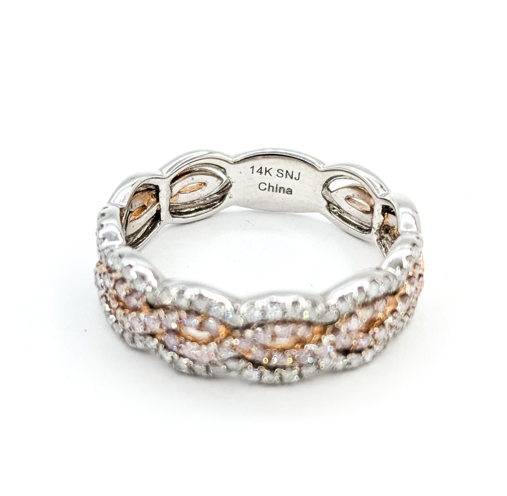 Anello con diamante ritorto in 14 carati in vendita 5