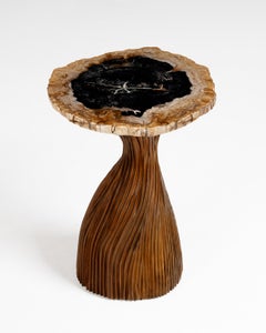 Twisted Fantasy • Natural • Hand-Carved Petrified Wood Side Table by Odditi