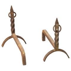 Andirons de metal