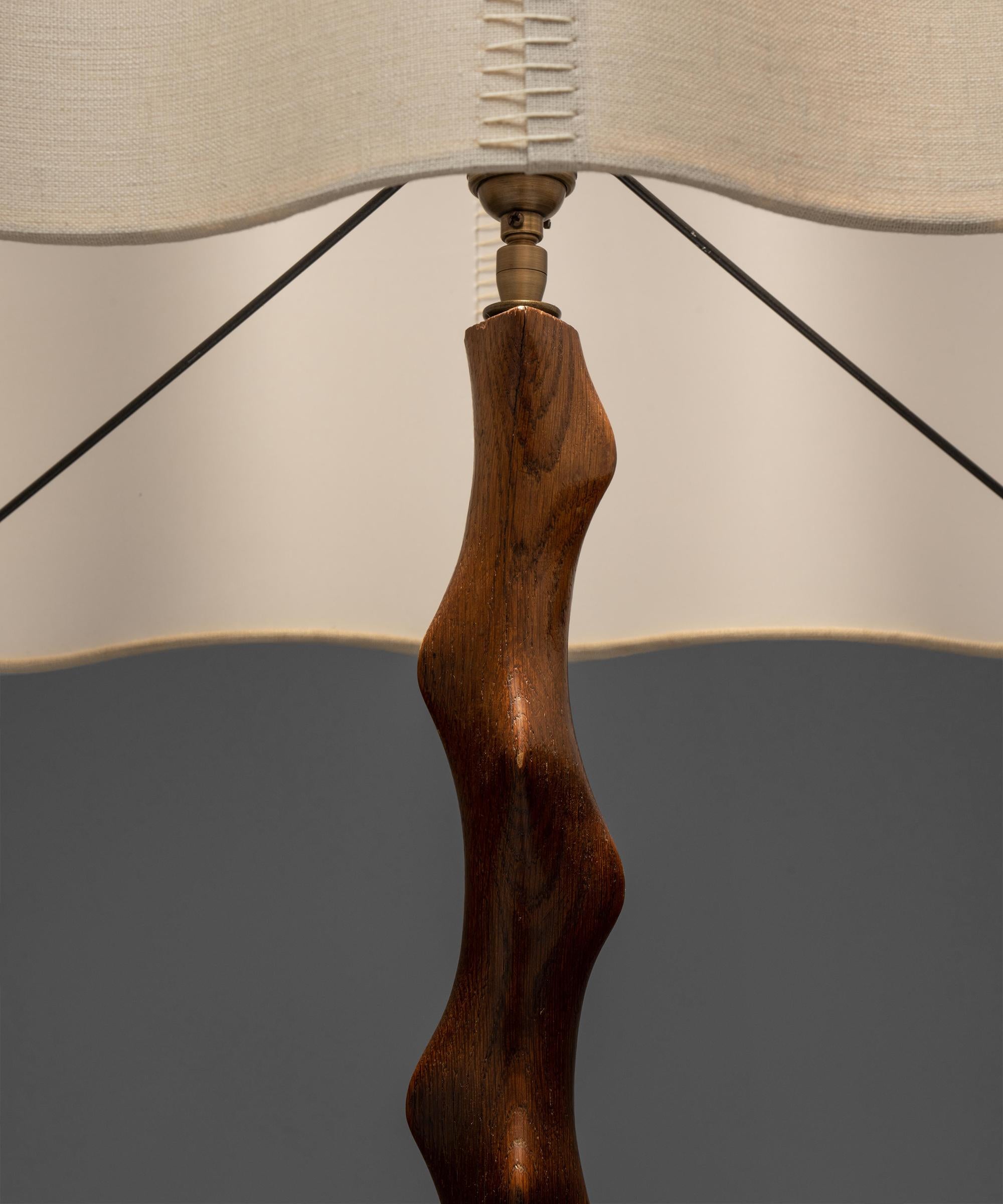 Belgian Twisted Floor Lamp Belgium, Circa 1950