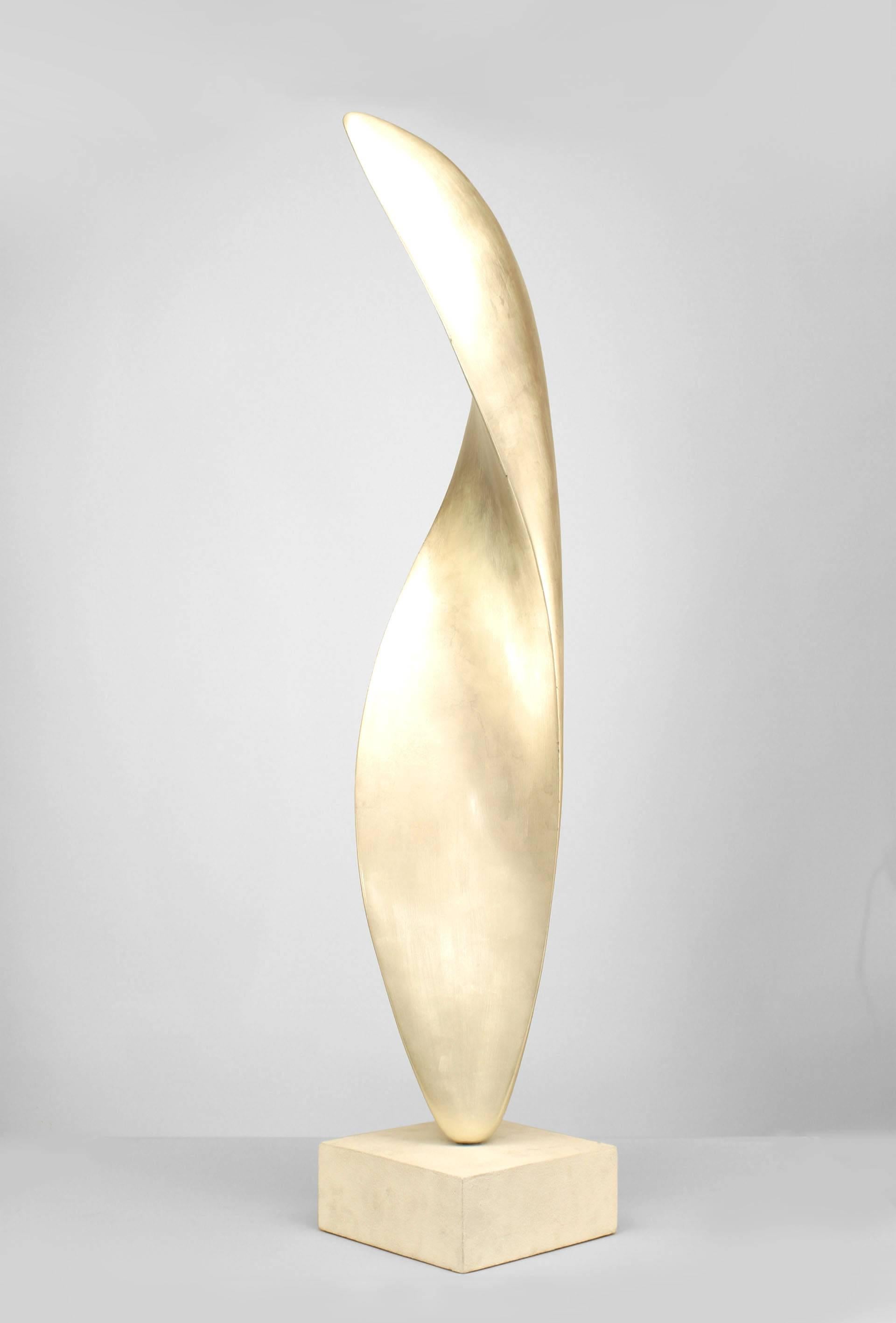 Post-Modern American Post-War Silver Leaf Resin Sculpture For Sale