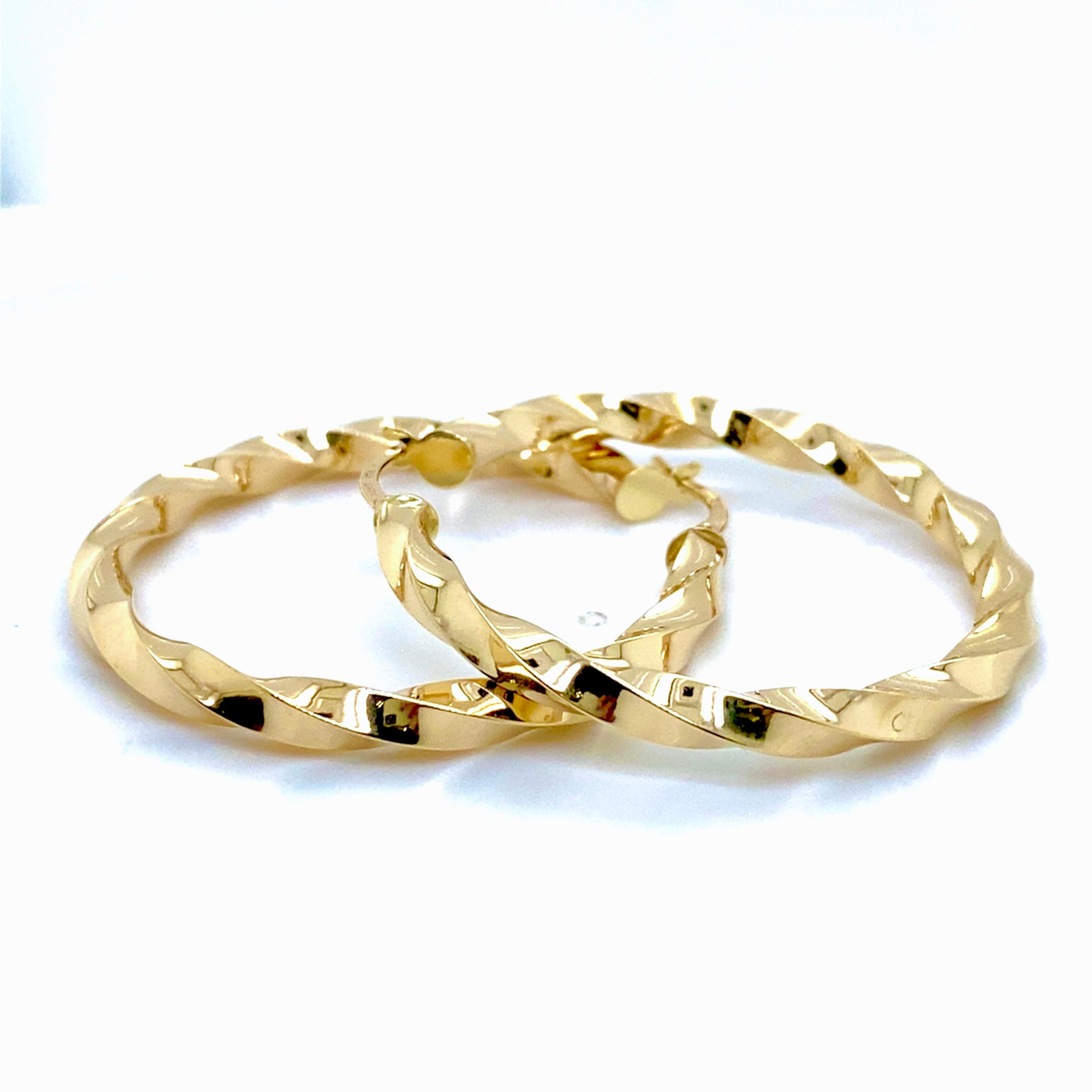 twisted gold hoops