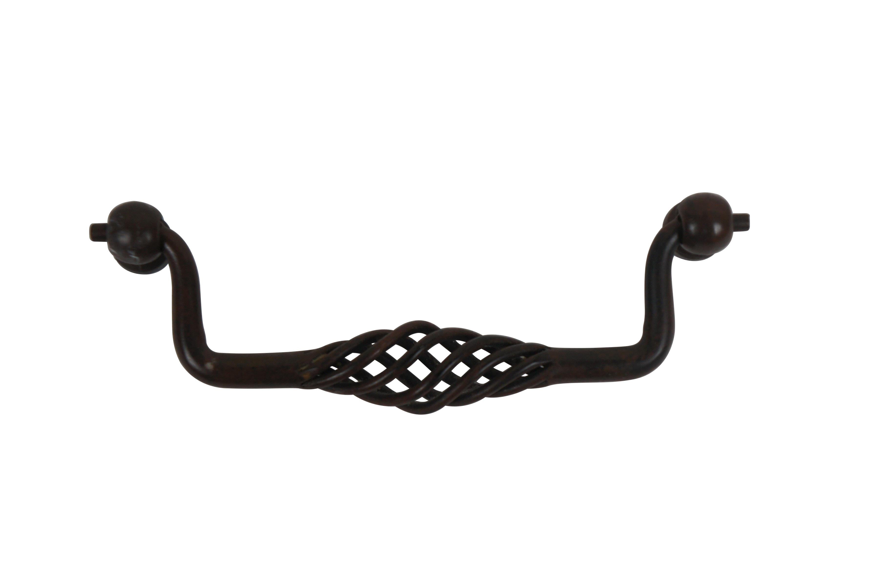 Twisted Iron Birdcage Cabinet Drawer Door Pull Handle 5 Inch Center Hole  In Good Condition In Dayton, OH